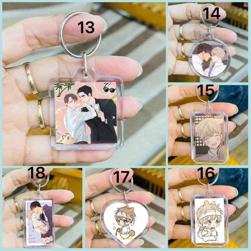 Móc khoá No love  zone BL / móc treo hình No love  zone