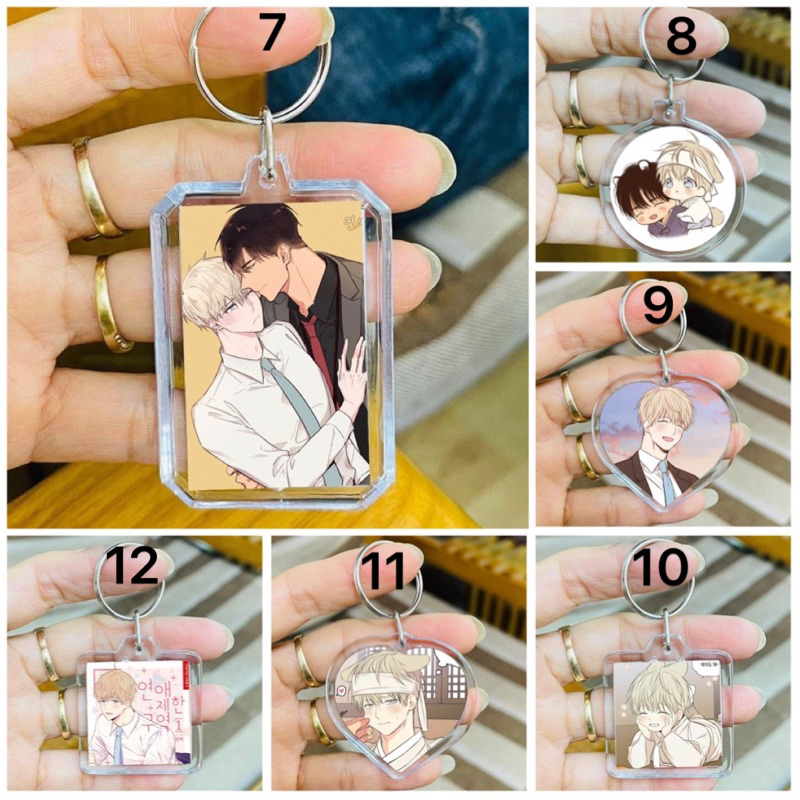 Móc khoá No love  zone BL / móc treo hình No love  zone