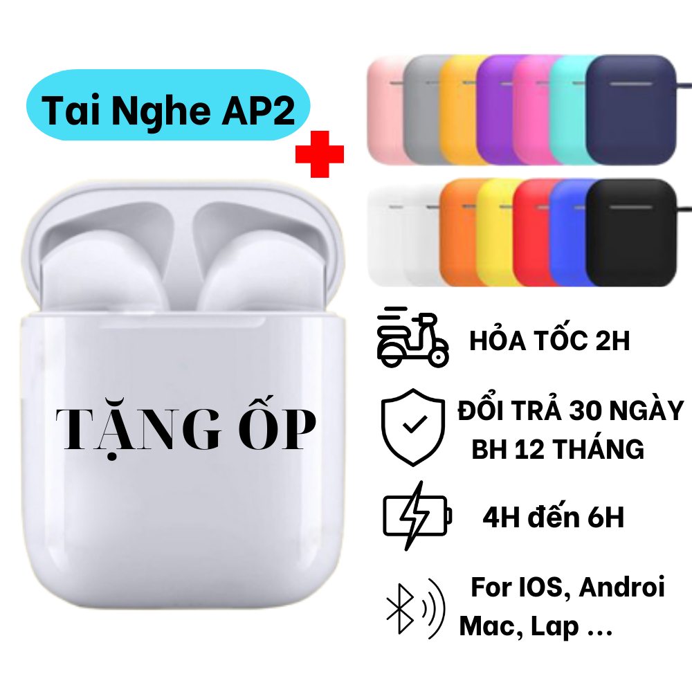 Tai nghe Bluetooth Không Dây AIP2 Full Chức Năng Pin Trâu 6h, Định Vị, Đổi Tên, Âm Tốt Dùng Cho Androi, IOS, Lap…