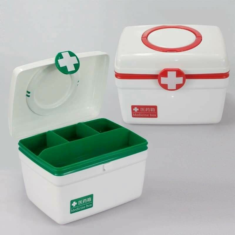 MVP116 Hộp dụng cụ sơ cứu 2 tầng thiết kế tiện lợi chất lượng cao Tủ thuốc, hộp đựng đồ y tế gia đình