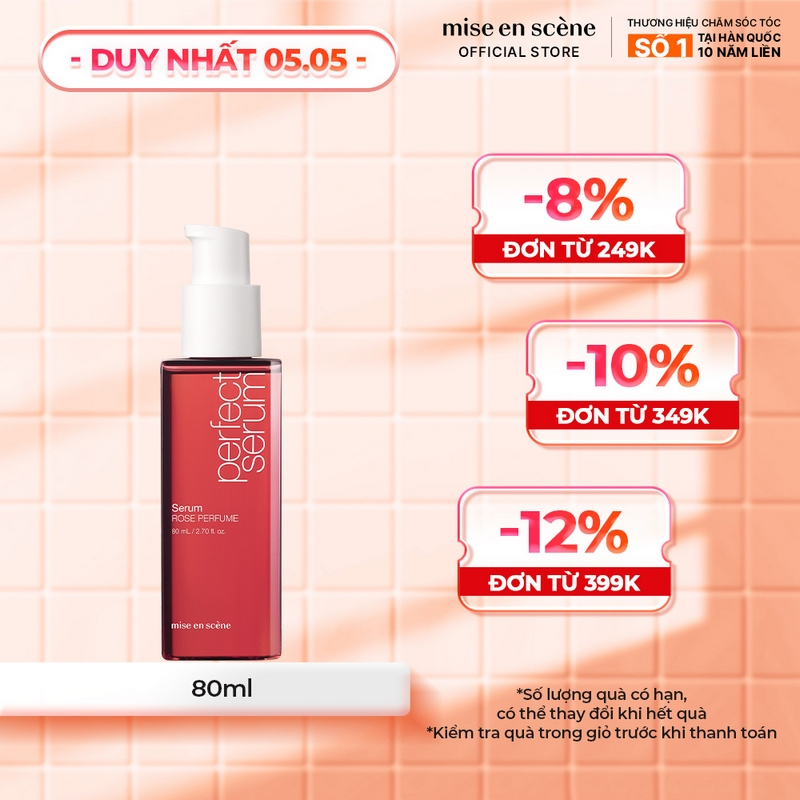 Tinh chất mise en scene Perfect Serum Rose Perfume 80ml hương nước hoa phục hồi tóc hư tổn