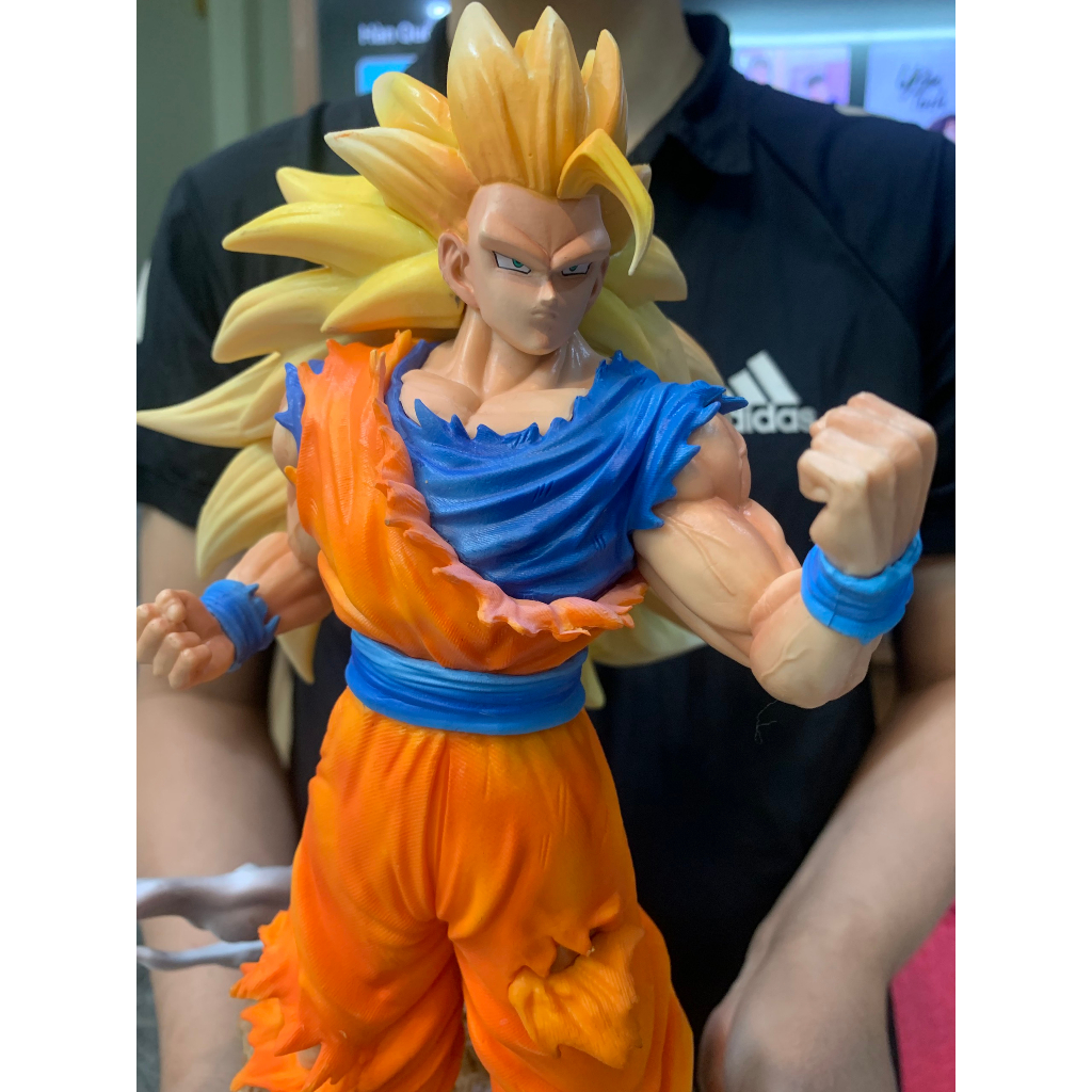 MÔ HÌNH SON GOKU, VEGETA TRẠNG THÁI CHIẾN ĐẤU SUPER SAYAN CẤP 3 SIÊU NGẦU CÓ BASE HIỆU ỨNG NHÂN VẬY ANIME DRAGON
