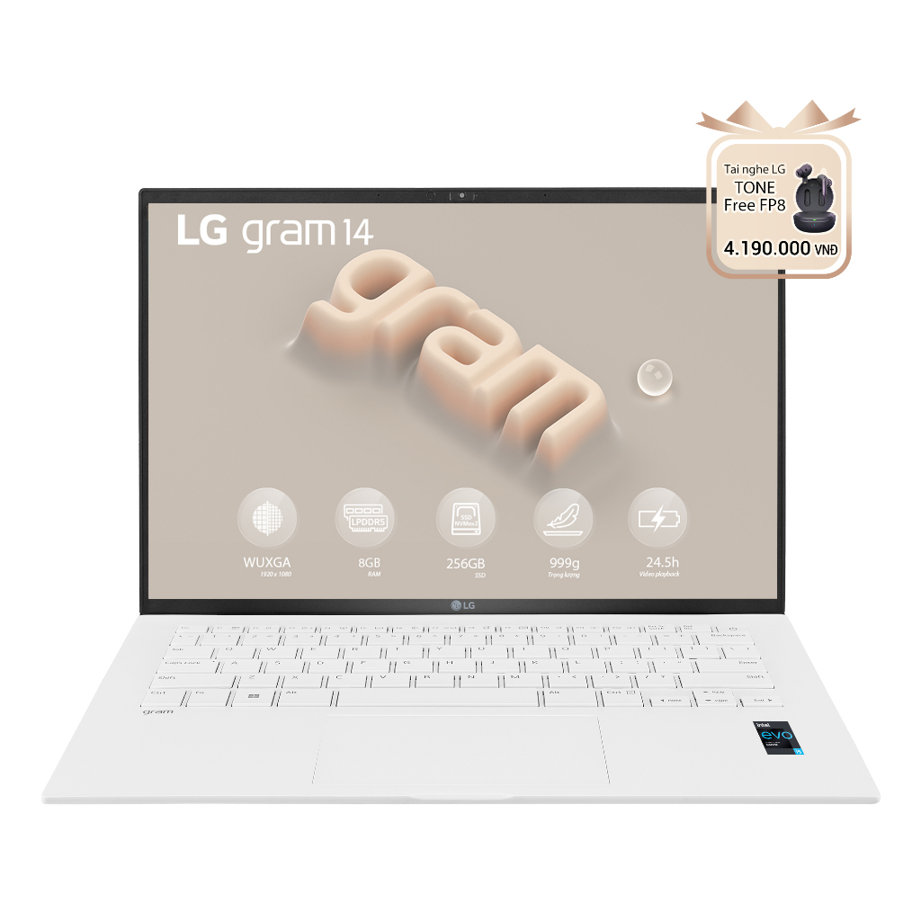 Laptop LG Gram 14ZD90R-G.AX51A5 14'', Core i5 Gen 13, 8GB, 256GB - Hàng chính hãng