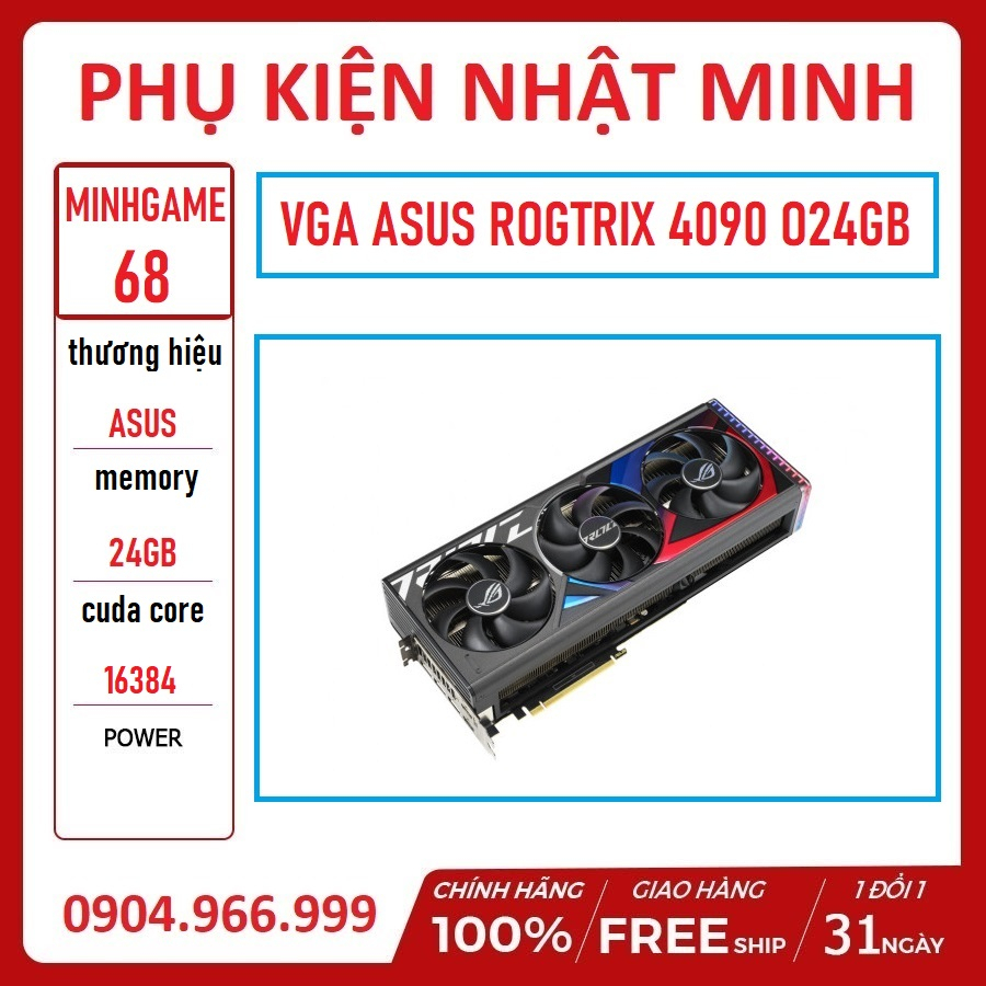 VGA Asus ROG Strix RTX 4090 OC 24GB - RTX 4080 OC White Edition 16GB GDDR6X hàng chính hãng bảo hành 36 tháng | BigBuy360 - bigbuy360.vn