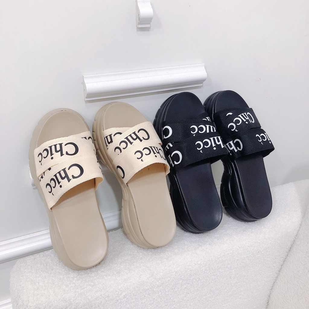 Dép nữ quai vải đế bánh mì siêu nhẹ cao 6f quai vải thoáng chân from chuẩn- zinzin868