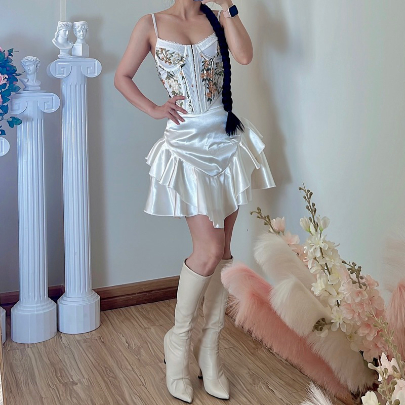 Áo corset thêu hoa