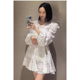 Đầm ren thô trắng hàng TQ(Sẵn S,L)
