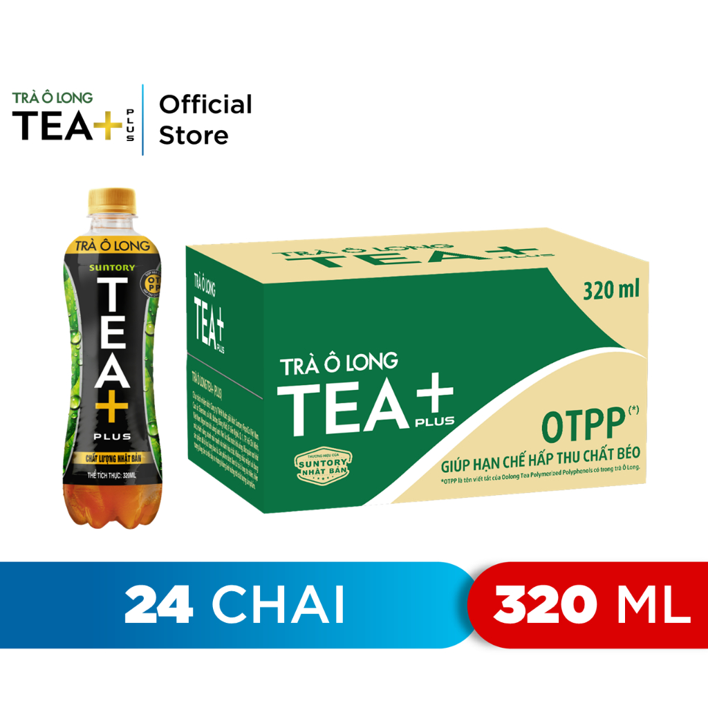 [HCM |ĐN |HN]Thùng 24 Chai Trà Ô long Tea+ (320 ml/chai)