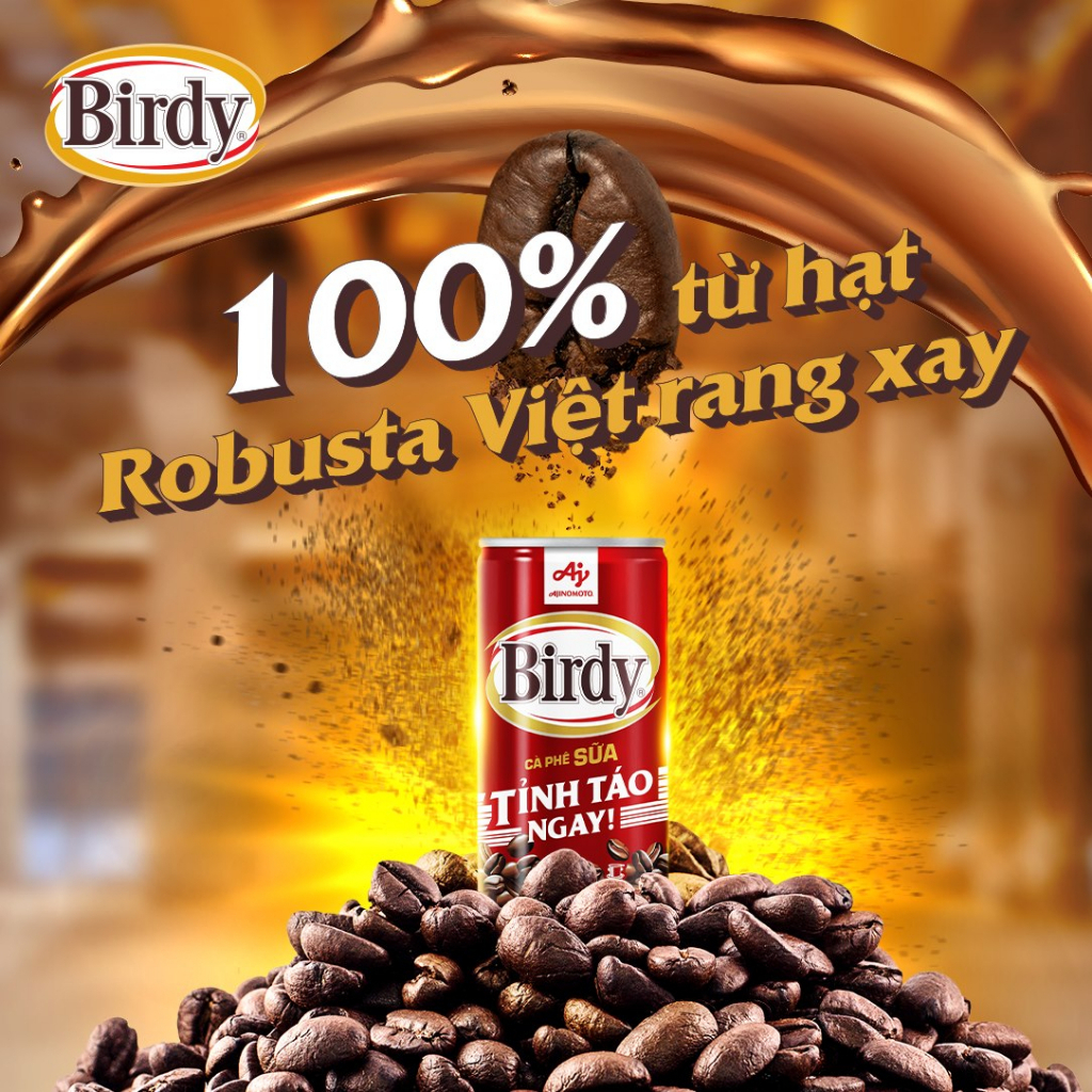 Thùng 30 lon Cà phê Birdy Sữa - 170ml/lon