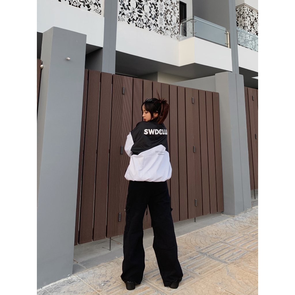 Áo Khoác Dù SWDCLUB Dài Tay Form Rộng Unisex Hai Lớp Phong Cách Ulzzang - N.E.K.K