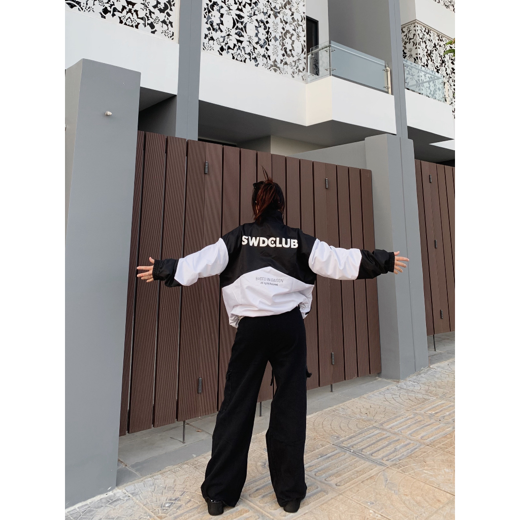 Áo Khoác Dù SWDCLUB Dài Tay Form Rộng Unisex Hai Lớp Phong Cách Ulzzang - N.E.K.K