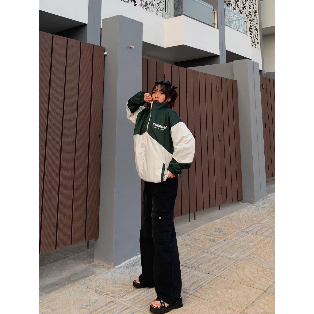 Áo Khoác Dù SWDCLUB Dài Tay Form Rộng Unisex Hai Lớp Phong Cách Ulzzang - N.E.K.K