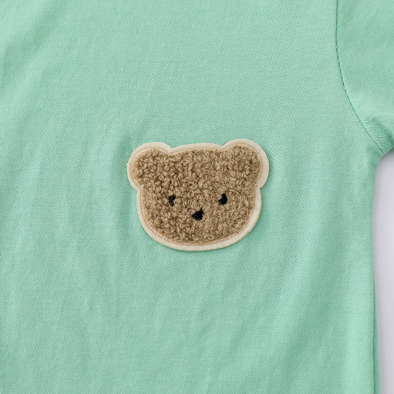 Bodysuit mùa hè ngắn cho bé sơ sinh từ 3-13kg, cài cúc lệch tiện lợi hàng Quảng Châu cao cấp - BD86