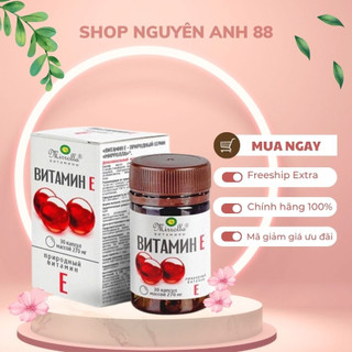 Vitamin E đỏ Nga 🔥𝐍𝐄𝐖🔥 vitamin e Mirrolla 270mg trắng da mượt tóc shopnguyenanh88