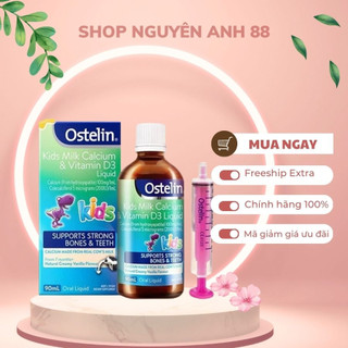 Canxi Nước Khủng Long Ostelin Kids Milk Calcium & D3 Liquid Úc (90ml) 🔥𝐍𝐄𝐖🔥 Cho Trẻ Từ 7 Tháng Tuổi