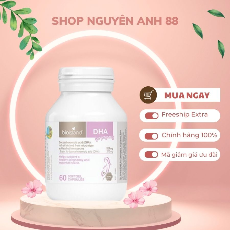 Viên DHA Bầu Bio Island hàng Úc,DHA dành cho mẹ bầu 60 viên shopnguyenanh88