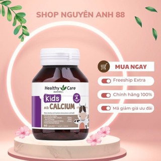 Kẹo nhai Canxi Vitamin D3 Healthy Care 🔥𝐍𝐄𝐖🔥 cho trẻ trên 2 tuổi chính hãng Úc mẫu mới shopnguyenanh88