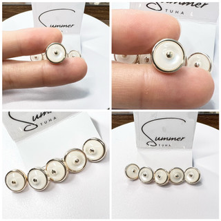 Nút áo sơ mi nữ tròn màu trắng kích thước 1cm 1,1cm 1,2cm, cúc quần áo nữ, khuy khâu đính áo khoác dạ tweed len cardigan