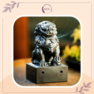 Lư xông nhang nụ trầm hương phong thủy chất liệu men gốm sứ cao cấp - lư xông đốt nhang nụ trầm hương hình kì lân