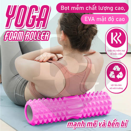 {ALL COLOR 33X13cm}-BG-Con Lăn Foam Roller Massage, Dãn Cơ Tập Gym,Yoga