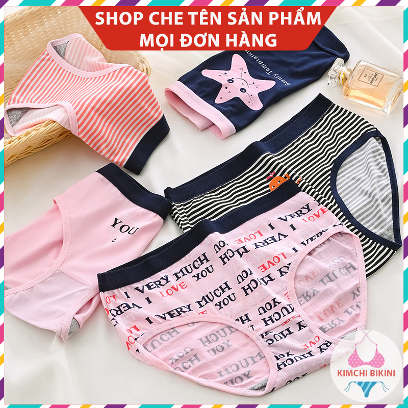 quần nót nữ cho bé gái hình cute rẻ KIMCHIBIKINI quần lót nữ người lớn mặc bên trong ôm bụng màu dễ thương QL054