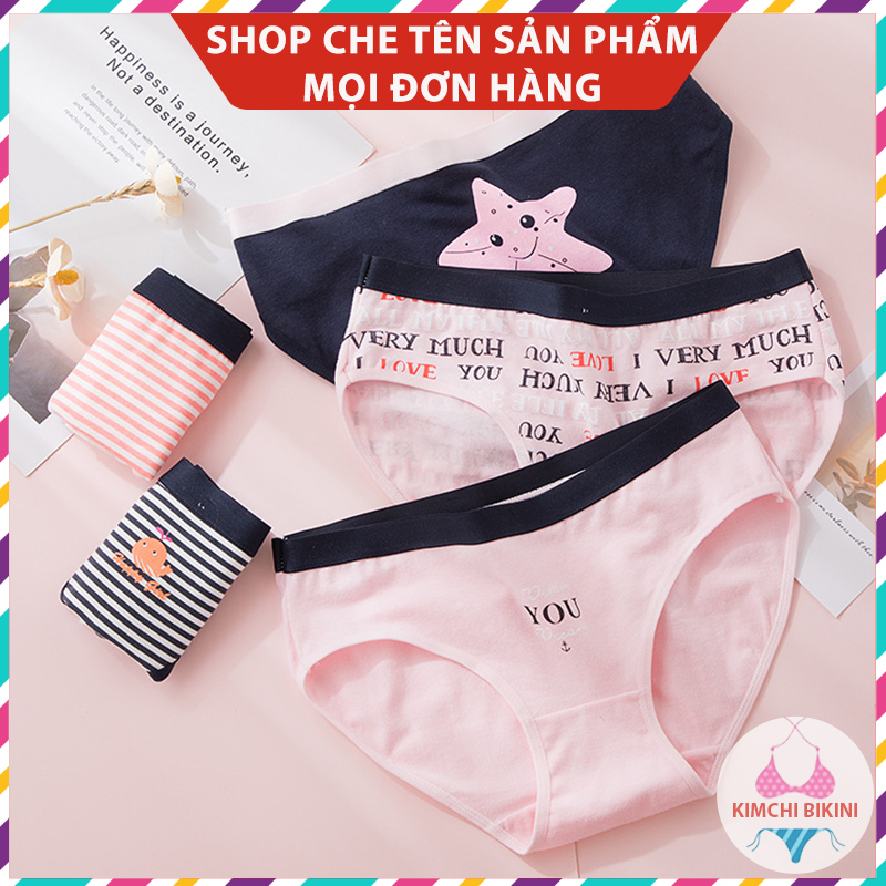 quần nót nữ cho bé gái hình cute rẻ KIMCHIBIKINI quần lót nữ người lớn mặc bên trong ôm bụng màu dễ thương QL054