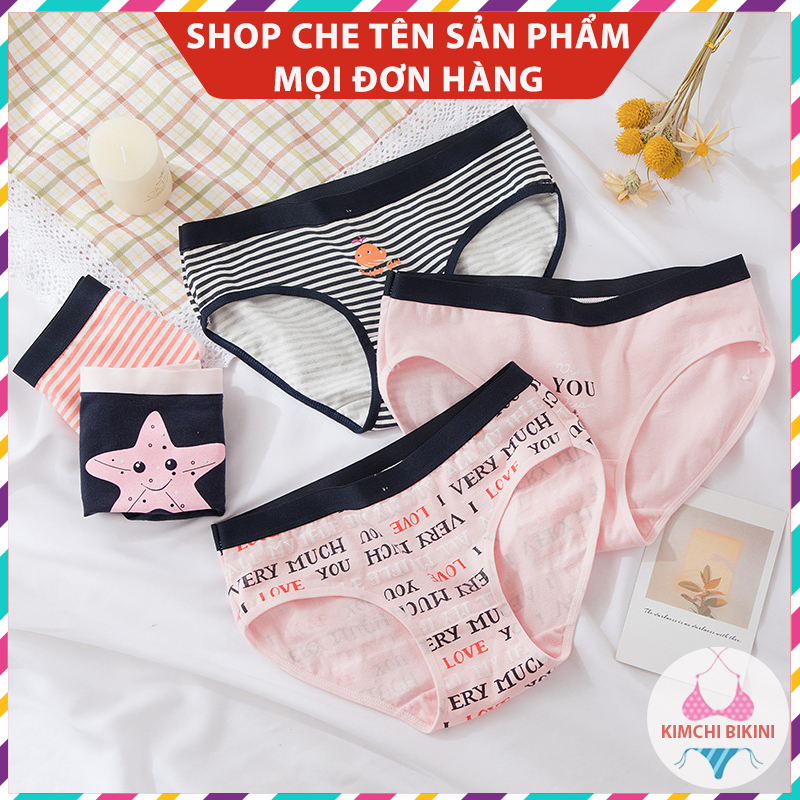 quần nót nữ cho bé gái hình cute rẻ KIMCHIBIKINI quần lót nữ người lớn mặc bên trong ôm bụng màu dễ thương QL054