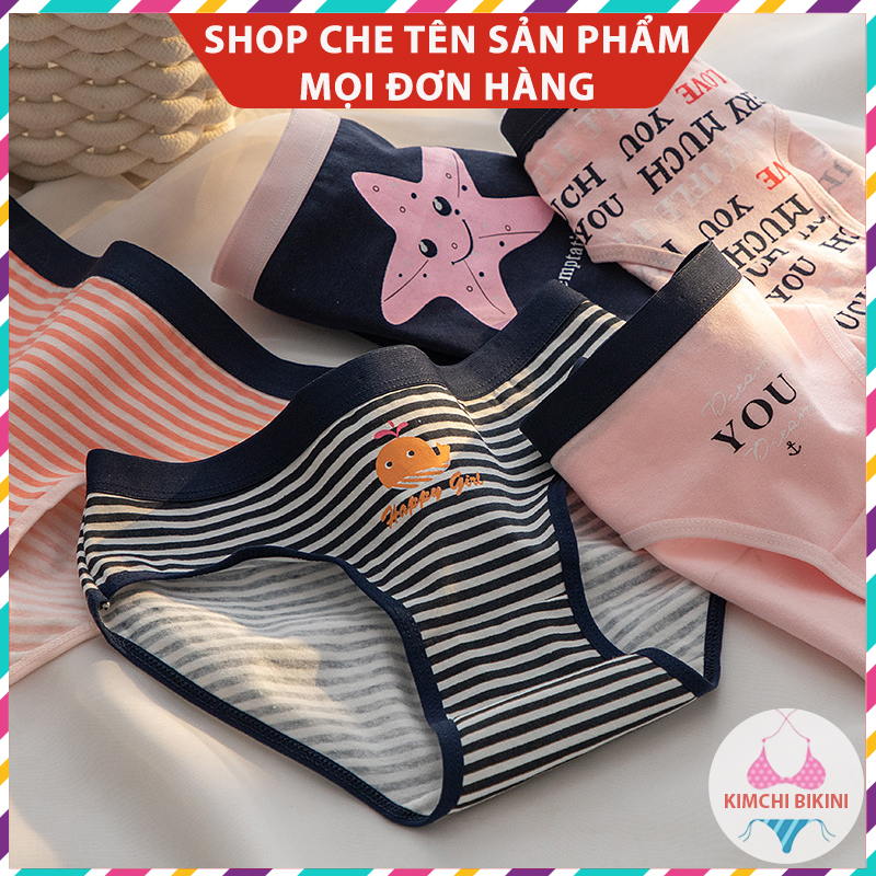 quần nót nữ cho bé gái hình cute rẻ KIMCHIBIKINI quần lót nữ người lớn mặc bên trong ôm bụng màu dễ thương QL054