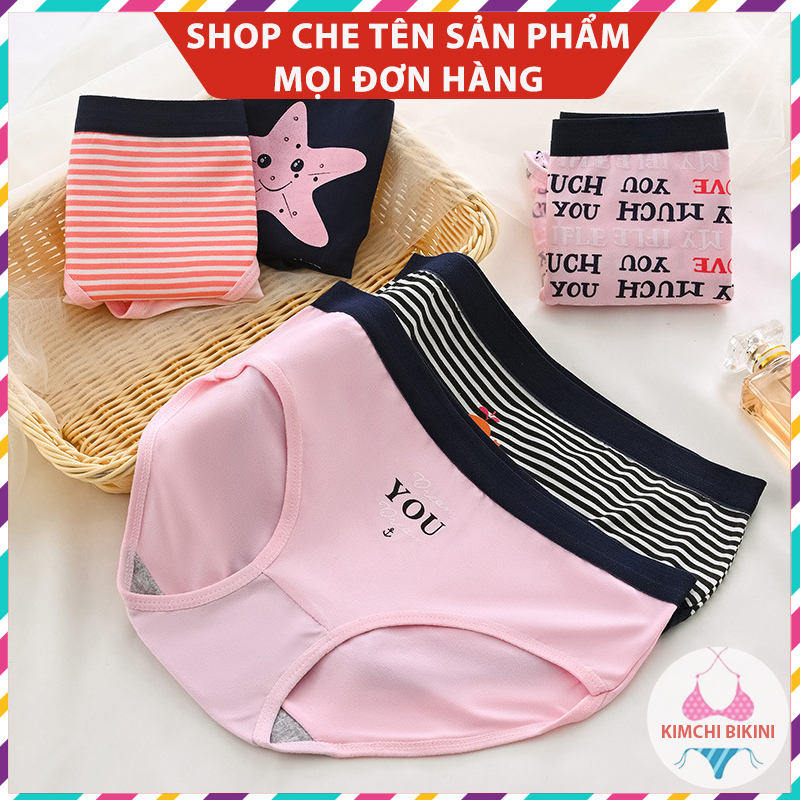 quần nót nữ cho bé gái hình cute rẻ KIMCHIBIKINI quần lót nữ người lớn mặc bên trong ôm bụng màu dễ thương QL054