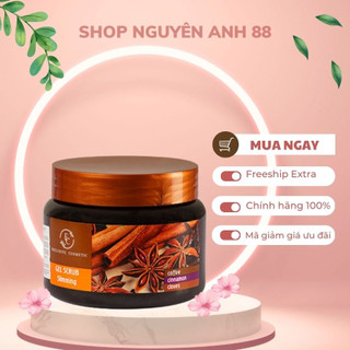 Tẩy tế bào chết body và giảm mụn cơ thể EXCLUSIVECOSMETIC GEL SCRUB COFFEE CINNAMON CLOVES Quế Hồi & Cafe 380g