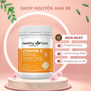 Healthy Care Vitamin C 500mg Chewable 500 viên chính hãng Úc mẫu mới shopnguyenanh88