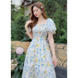 Váy du lịch váy đi hẹn hò đi làm Hà Thanh Boutique chất tơ V271