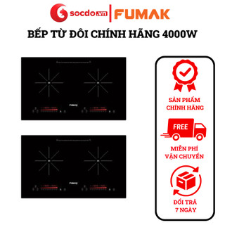 Bếp từ đôi fumak fm-ic2000 công nghệ nhật bản chính hãng 4000w - mặt kính vitro ceramic siêu bền