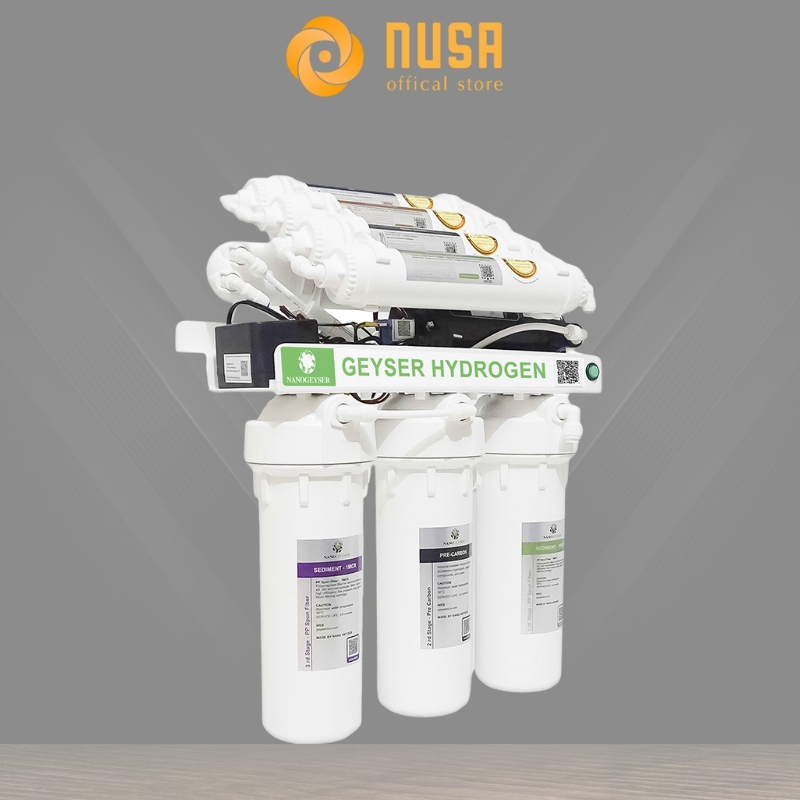 Máy lọc nước Nano Geyser  Ro Hydrogen 8 cấp lọc ,xử lý cặn canxi, nâng pH cho nước axit