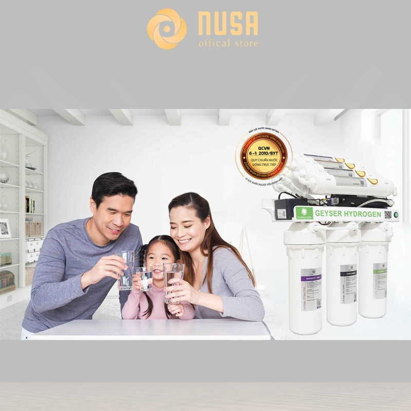 Máy lọc nước Nano Geyser  Ro Hydrogen 8 cấp lọc ,xử lý cặn canxi, nâng pH cho nước axit