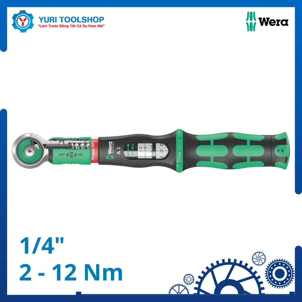 Cần siết lực an toàn Wera 2-12Nm , 1/4" Safe Torque Wrench A 1 - 05075800001