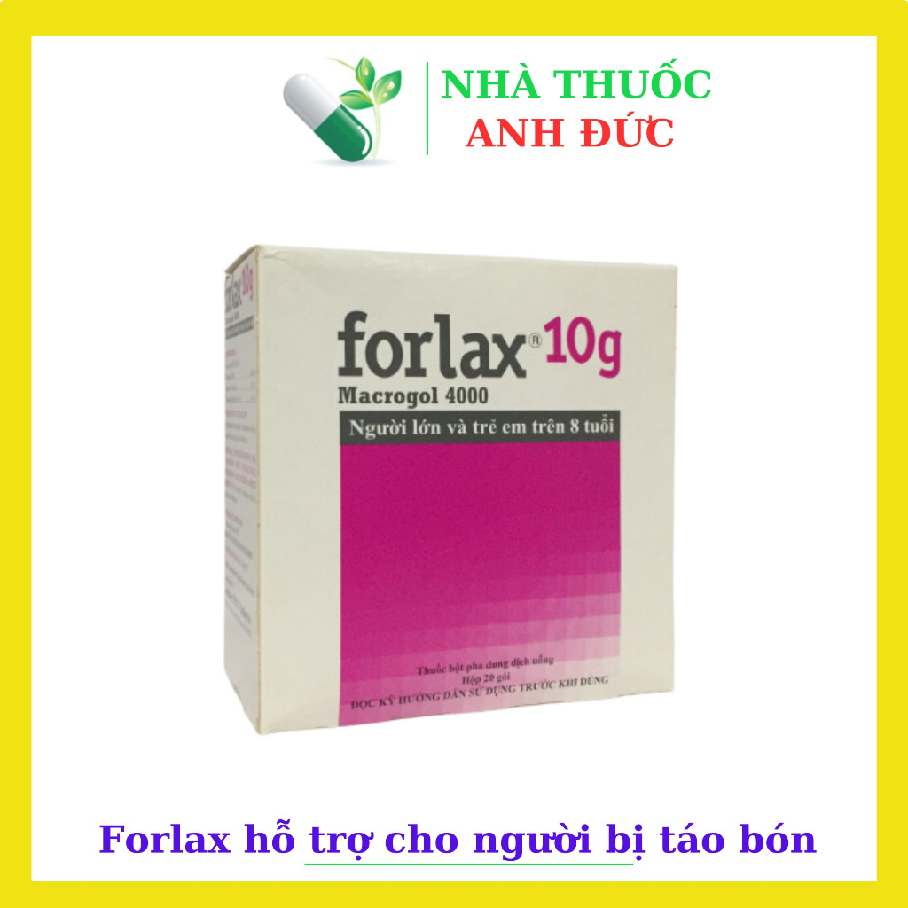 Forlax hỗ trợ cho người bị táo bón hộp 20 gói