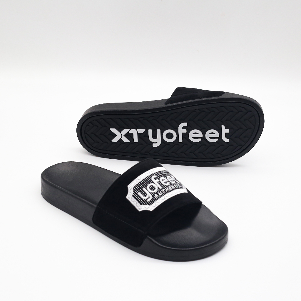 Dép nam nữ quai ngang thêu chữ , dép Nam nữ  YOFEET  trẻ trung , năng động