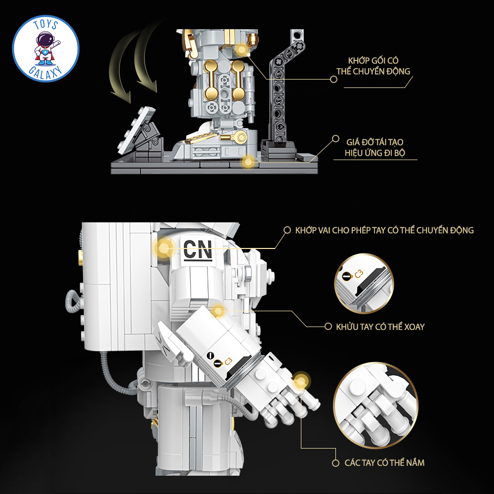 Đồ Chơi Lắp Ráp Mô Hình Phi Hành Gia Breaking Dawn Astronaut / Tàu Vũ Trụ / Phi Thuyền Không Gian JK9116