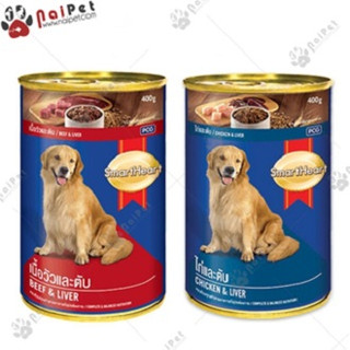 Pate thức ăn ướt dinh dưỡng lon cho chó smartheart 400g