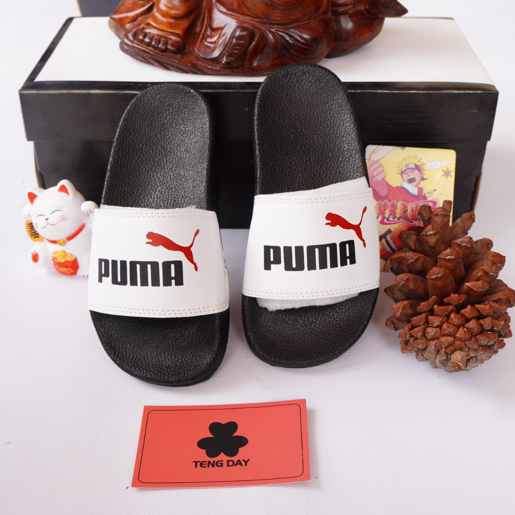 Dép cho bé dép lê quai ngang puma cho bé trai bé gái đế mềm chống trơn trượt