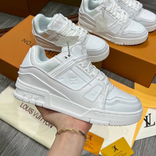 Giày LV Louis Vuitton Trainer White,Giày LV Louis Vuitton Full Box Trắng, Đế Tăng Chiều Cao,Full Box Bill