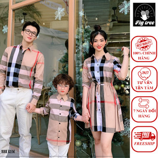 Gia đình ba mẹ bé trai caro kem nhà FIG TREE sang chảnh
