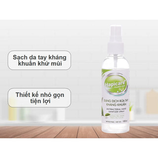 Dung dịch rửa tay kháng khuẩn HAPICARE (Chai 100ml dạng xịt)