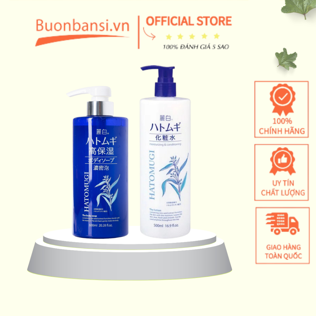 Sữa Tắm Dưỡng Ẩm, Trắng Da HATOMUGI The Body Soap Nhật Bản - 2 Loại