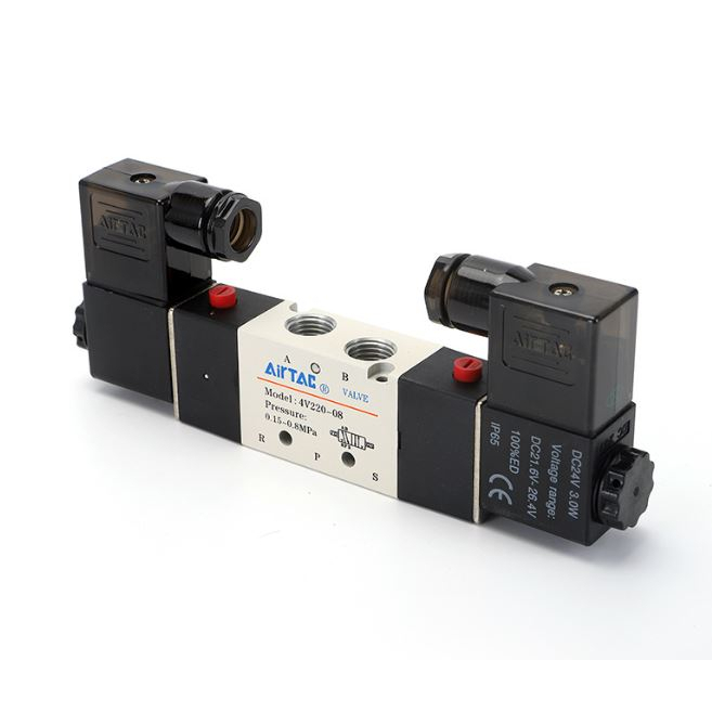 Van điện từ 4V220-08  dùng để điều khiển xylanh khí nén