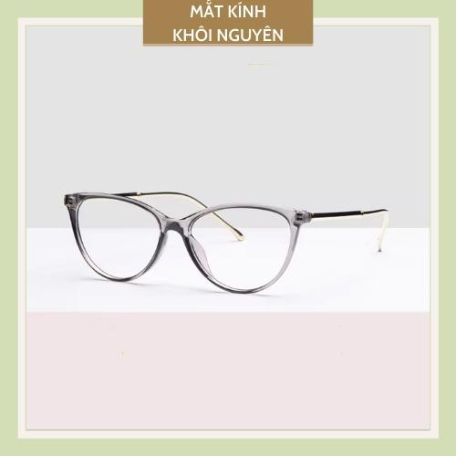 Gọng kính mắt mèo chân kim loại chống ánh sáng xanh kính cận đẹp kính mắt mèo kim loại bền mảnh nhẹ kiểu dáng sang chảnh