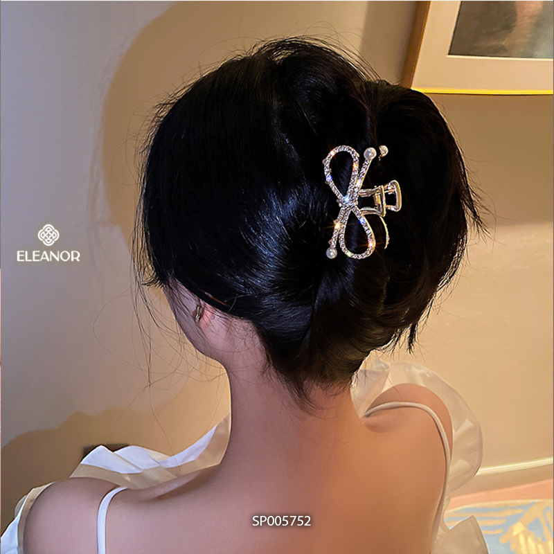 Kẹp tóc nữ càng cua đính đá Eleanor Accessories ngọc trai nhân tạo phụ kiện tóc 5752