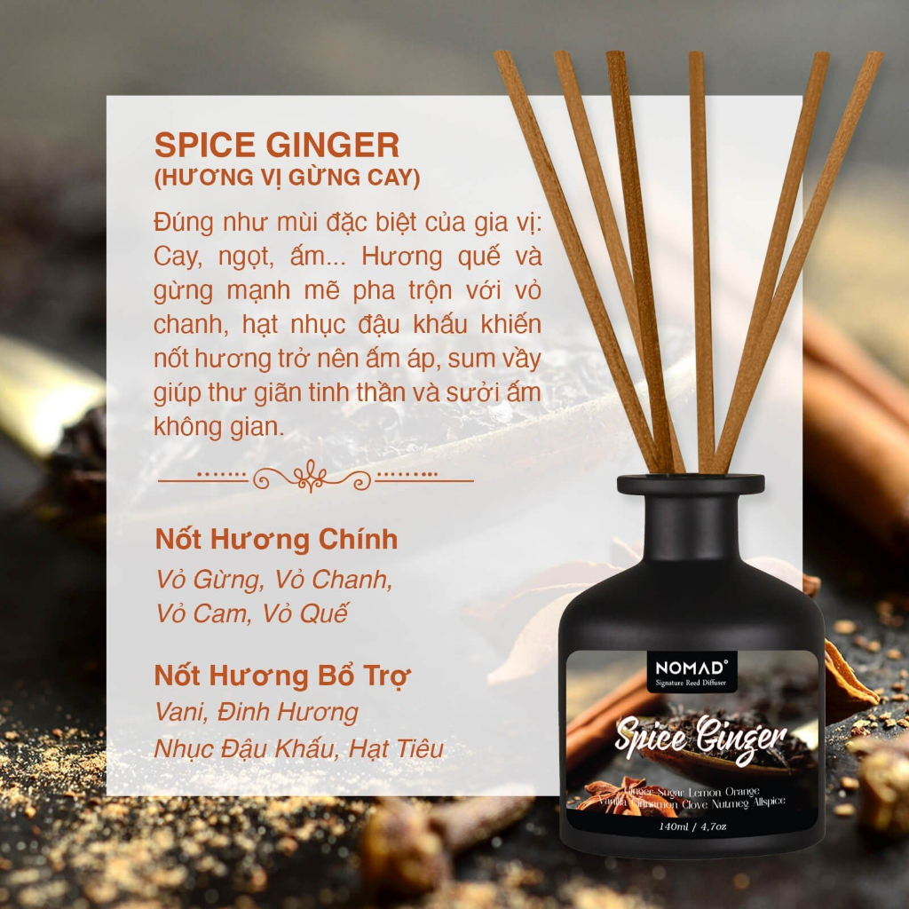 Tinh Dầu Thơm Phòng Nomad Reed Diffuser 140ml