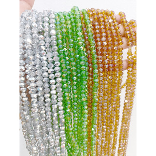 Dây pha lê bánh cam nhiều màu 6 mm khoảng 85 hạt - Nguyên liệu hạt cườm handmade